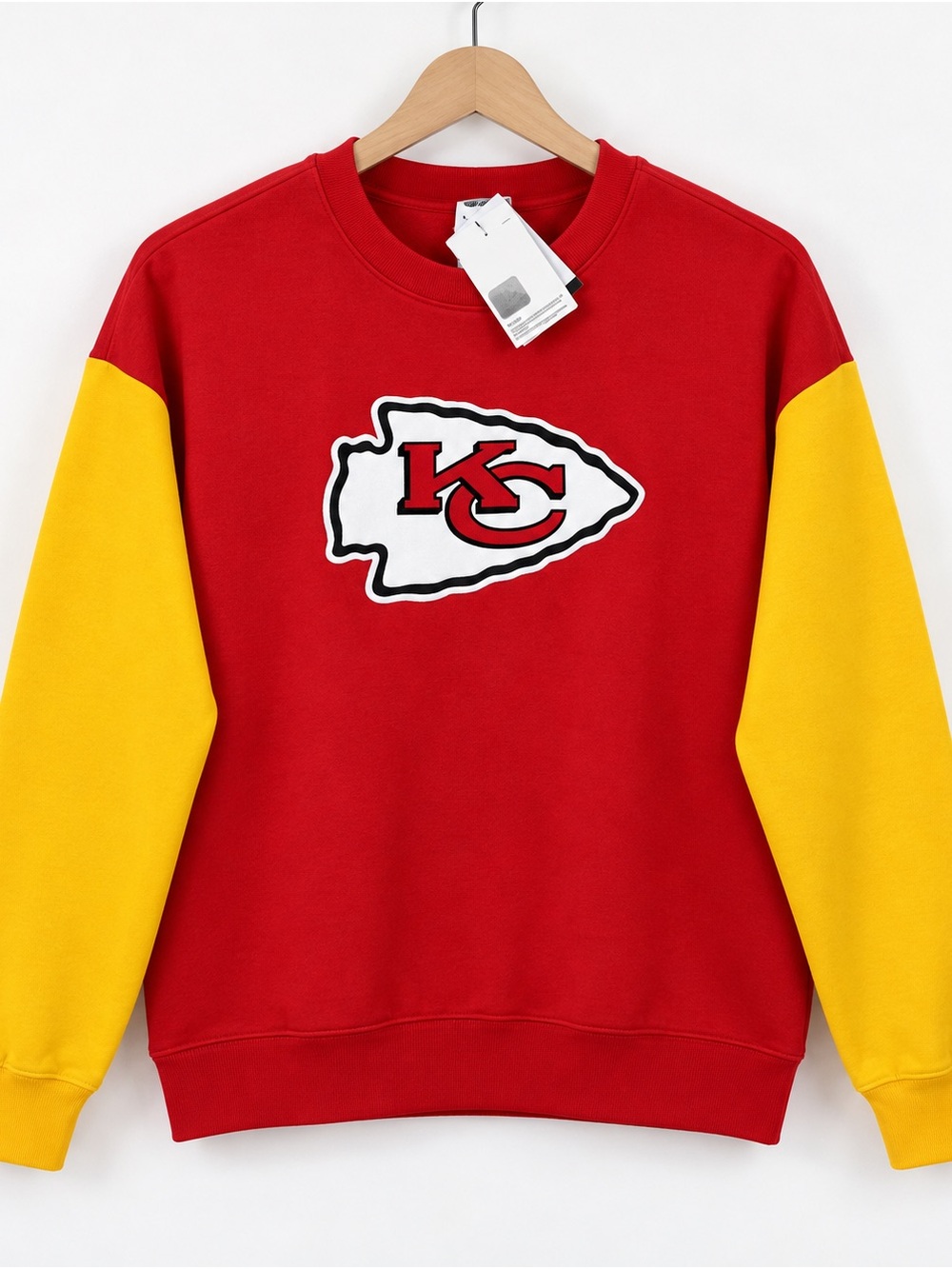 Nike Kansas City Chiefs Oversized Colorblock Crewneck Sweatshirt Women’s L NWT